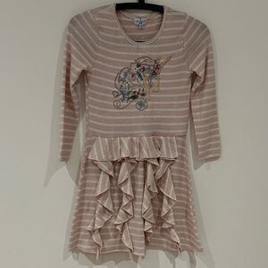 Laura Ashley Pink Striped Unicorn Dress